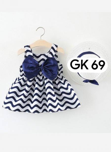 Blue Colour GURUKRUPA Fancy Stylish Party Wear Girls Kids Colllection GK-69
